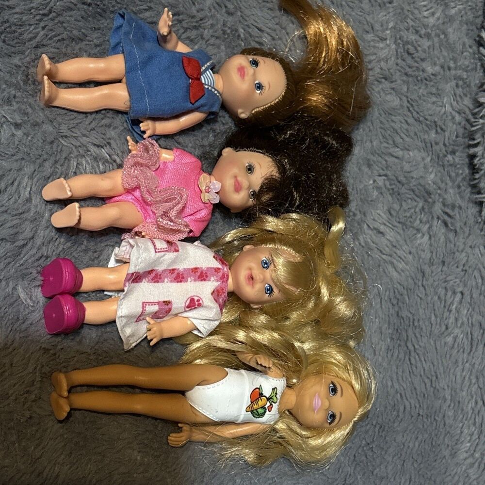 Mattel Barbie Kelly Friends Chelsea Doll Lot of 4- 3 90s + 1 Modern Dolls Sis